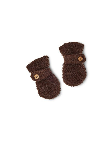 Bouclé-vettlingar úr merinoull | Brown