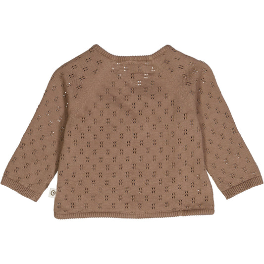 KNIT Peysa með gatamynstri | Walnut