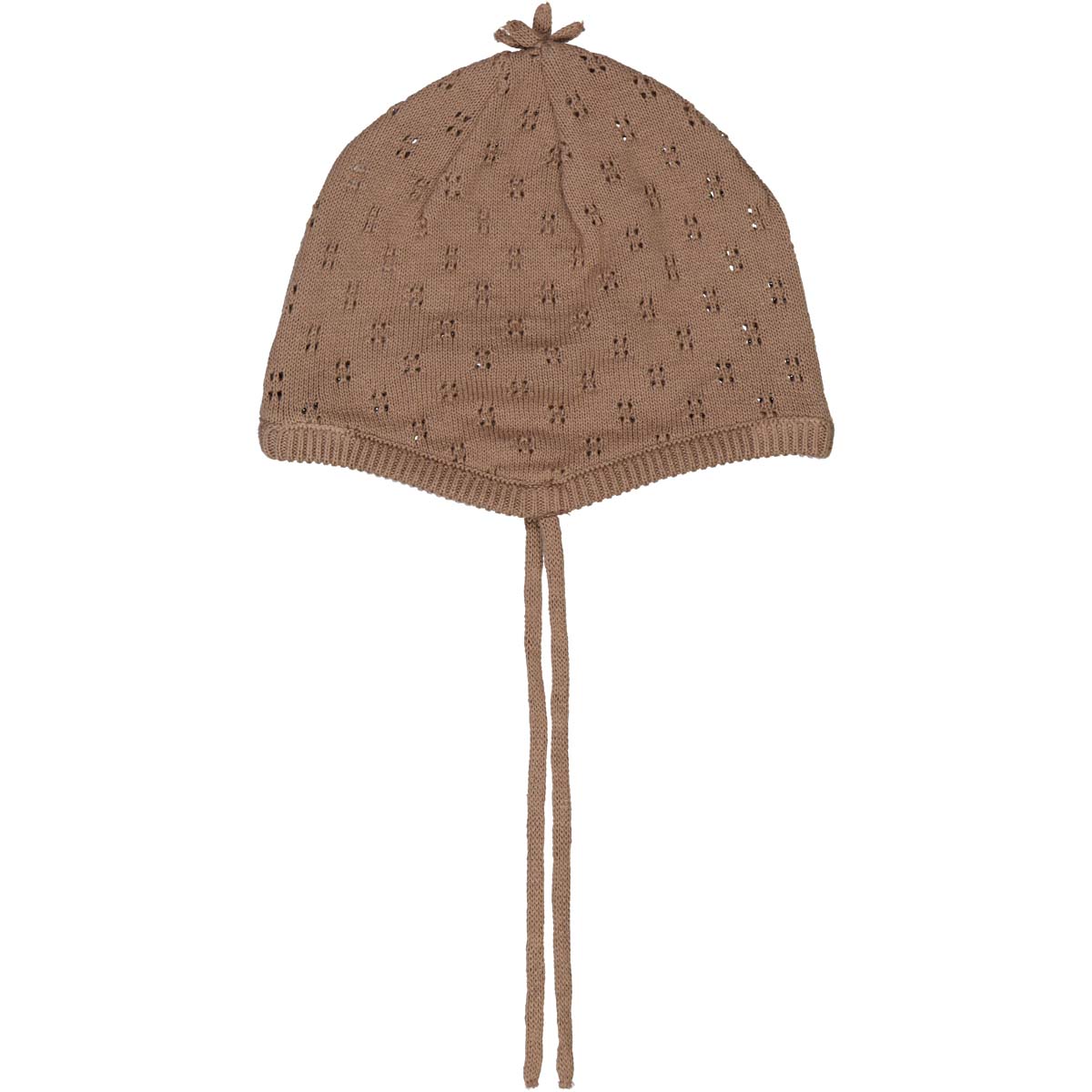 KNIT Húfa með gatamynstri | Walnut