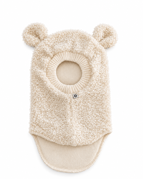 Bouclé-lambhúshetta með bjarnareyrum | Off white