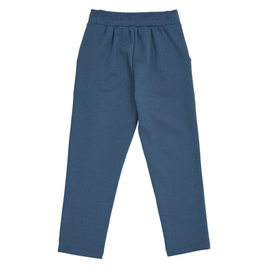 Cozy Me chino-buxur úr sweat-efni í litnum Dökkblár - bakhlið