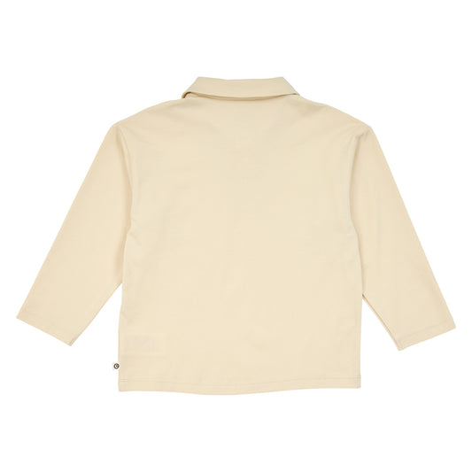 Cozy Me síðerma pólóbolur í litnum Eik - bakhlið