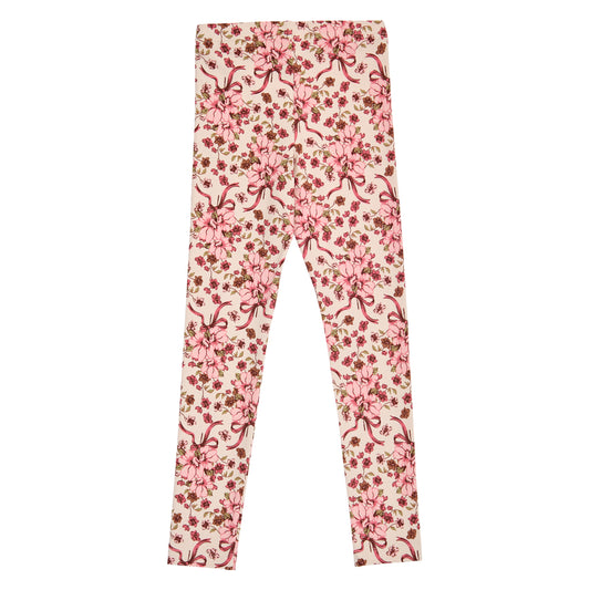 Bouquet leggings í litnum Eik / fölbleikur / barokkbleikur - bakhlið