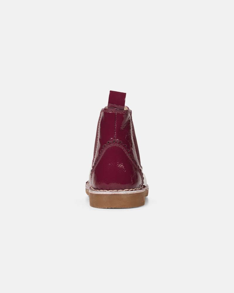 Leðurskór Aura Scallop | Berry