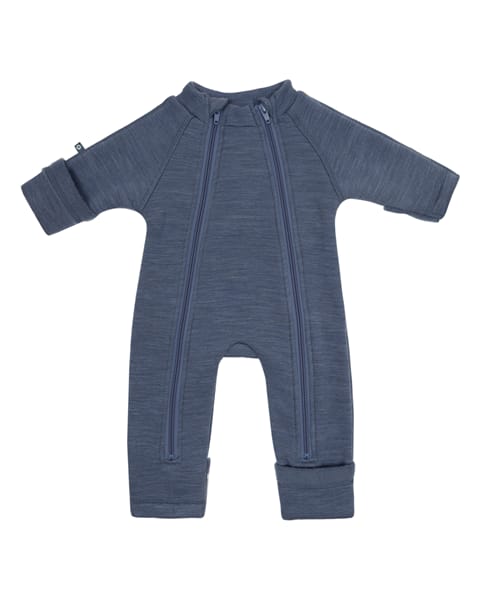 Ullarflísgalli með tveimur rennilásum | Denim melange