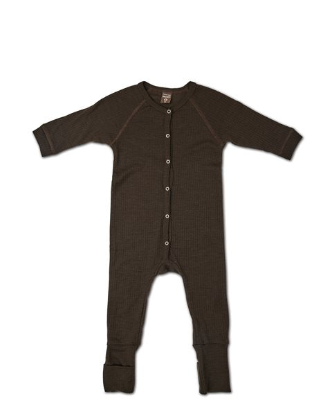 Náttgalli úr merinoull | Brown