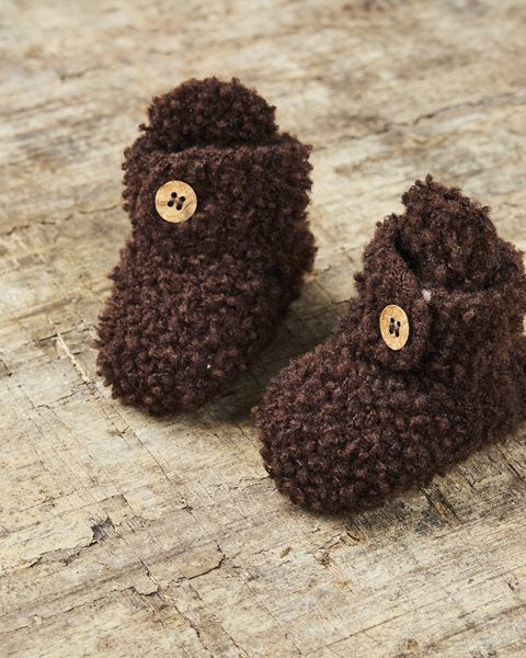 Bouclé-ullarskór úr merinoull | Brown
