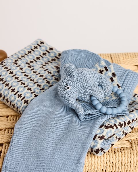 Prjónaður galli úr merinoull | Light blue