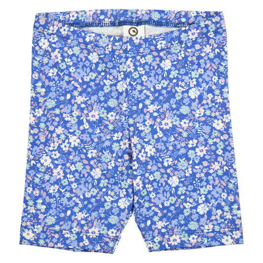 PRIMROSE Hjólabuxur með blómamynstri | Azure blue