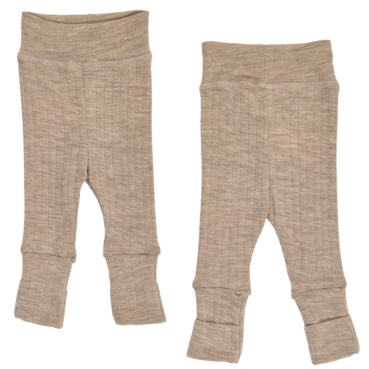 WOOLLY RIB Buxur Merinoull með lokanlegum sokkum| Balsam melange
