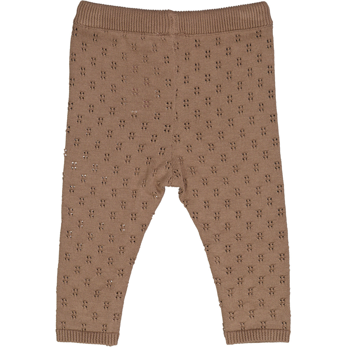 KNIT Buxur með gatamynstri | Walnut