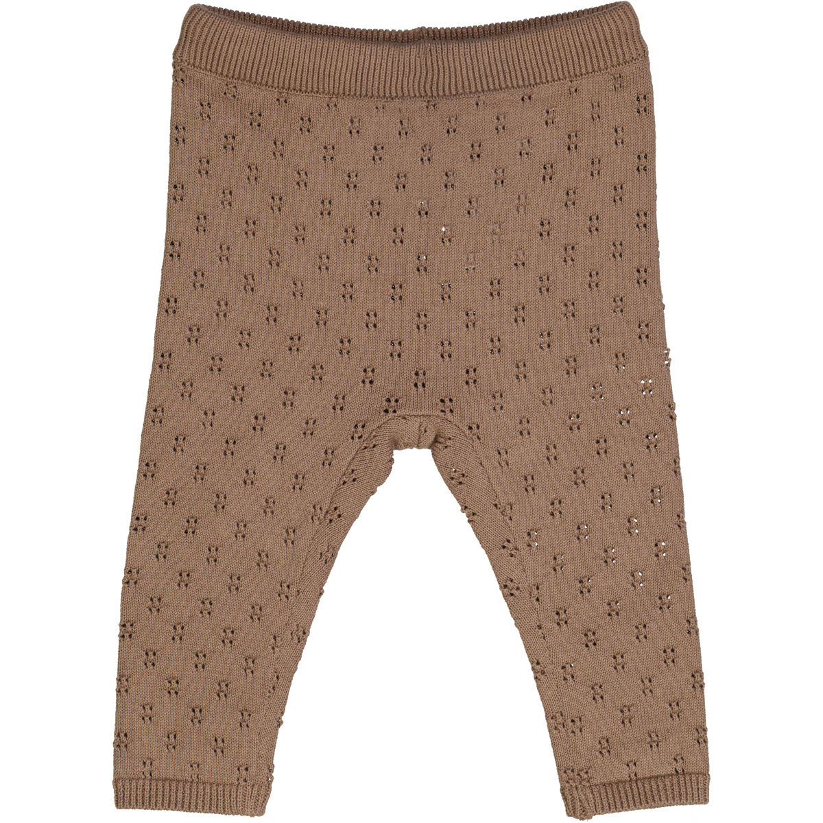 KNIT Buxur með gatamynstri | Walnut
