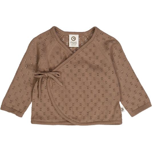 KNIT Peysa með gatamynstri | Walnut