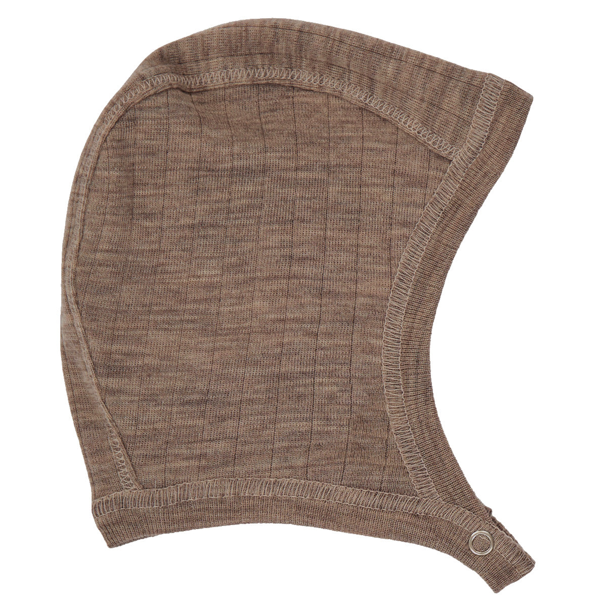 WOOLLY RIB Hjálmhúfa Merinoull | Walnut melange