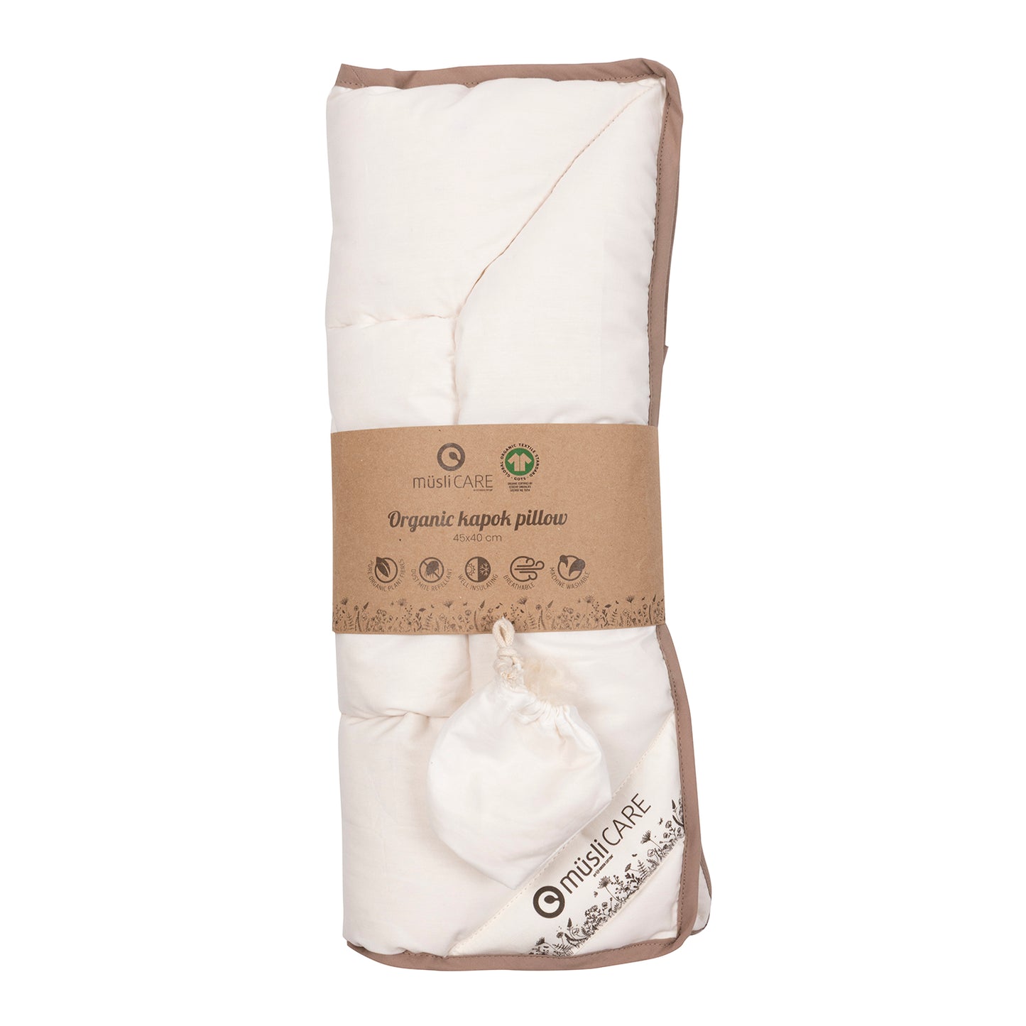 Kapok Koddi 45x40 cm | Cream