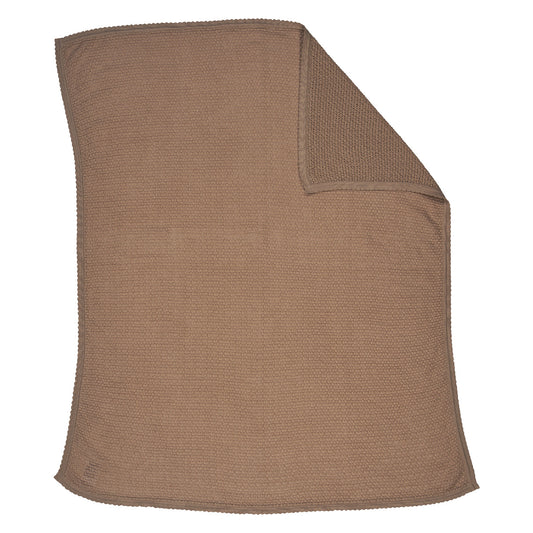 KNIT Teppi með gatamynstri | Walnut