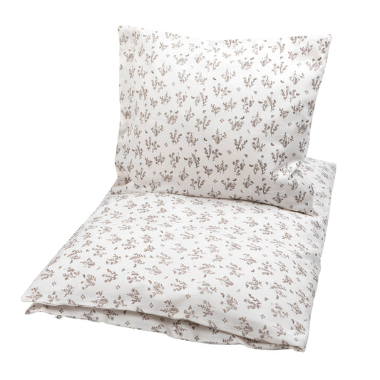FLORAL Ungbarnarúmföt 70x100 | Balsam cream