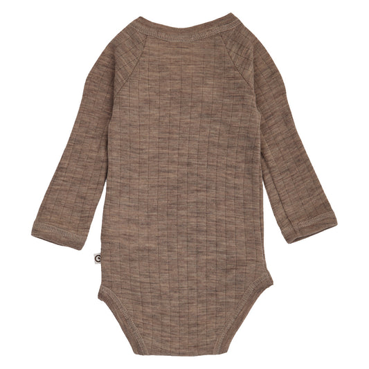 WOOLLY RIB Samfella Merinoull krosssmellt | Walnut melange