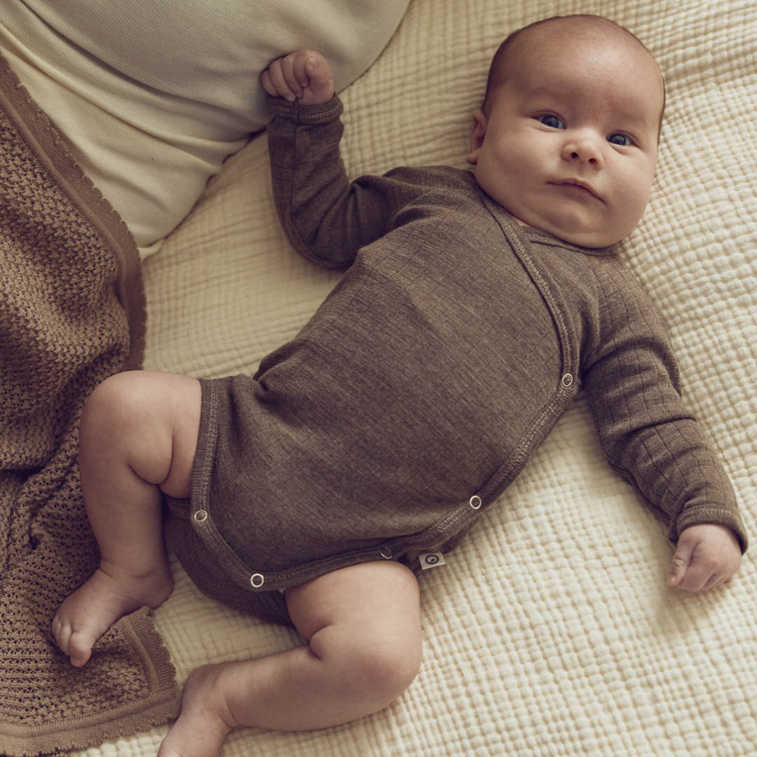 WOOLLY RIB Samfella Merinoull krosssmellt | Walnut melange