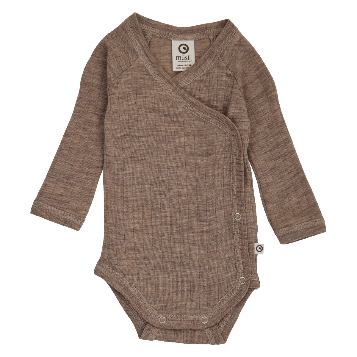 WOOLLY RIB Samfella Merinoull krosssmellt | Walnut melange