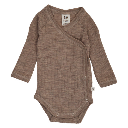 WOOLLY RIB Samfella Merinoull krosssmellt | Walnut melange