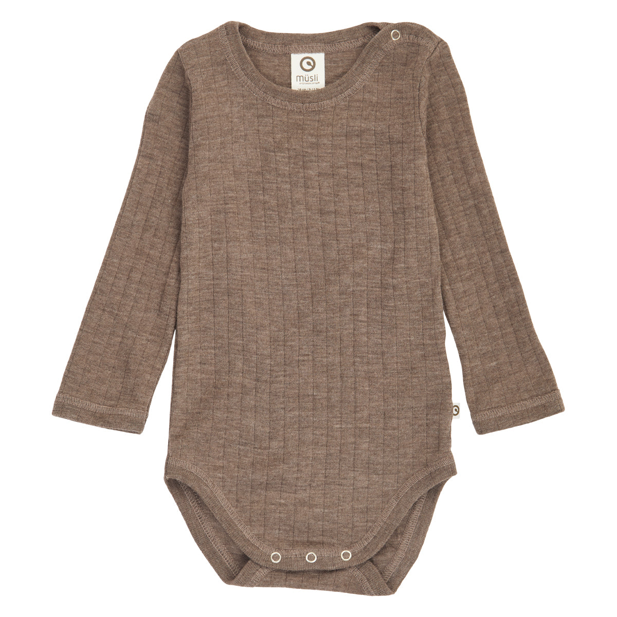 WOOLLY RIB Samfella Merinoull | Walnut melange