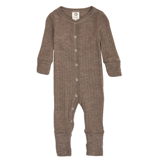 WOOLLY RIB Heilgalli Merinoull | Walnut melange