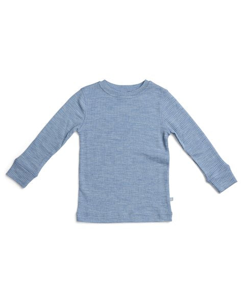 Langermabolur úr merinoull | Light blue melange