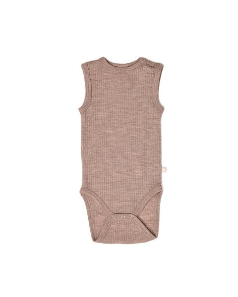 Ermalaus samfella úr merinoull  | Soft powder melange