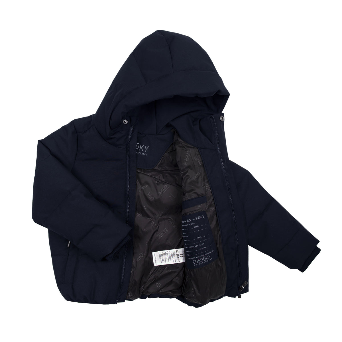 DRAGON EYE Stutt vatnsheld úlpa | Deep Black – flíkin opin