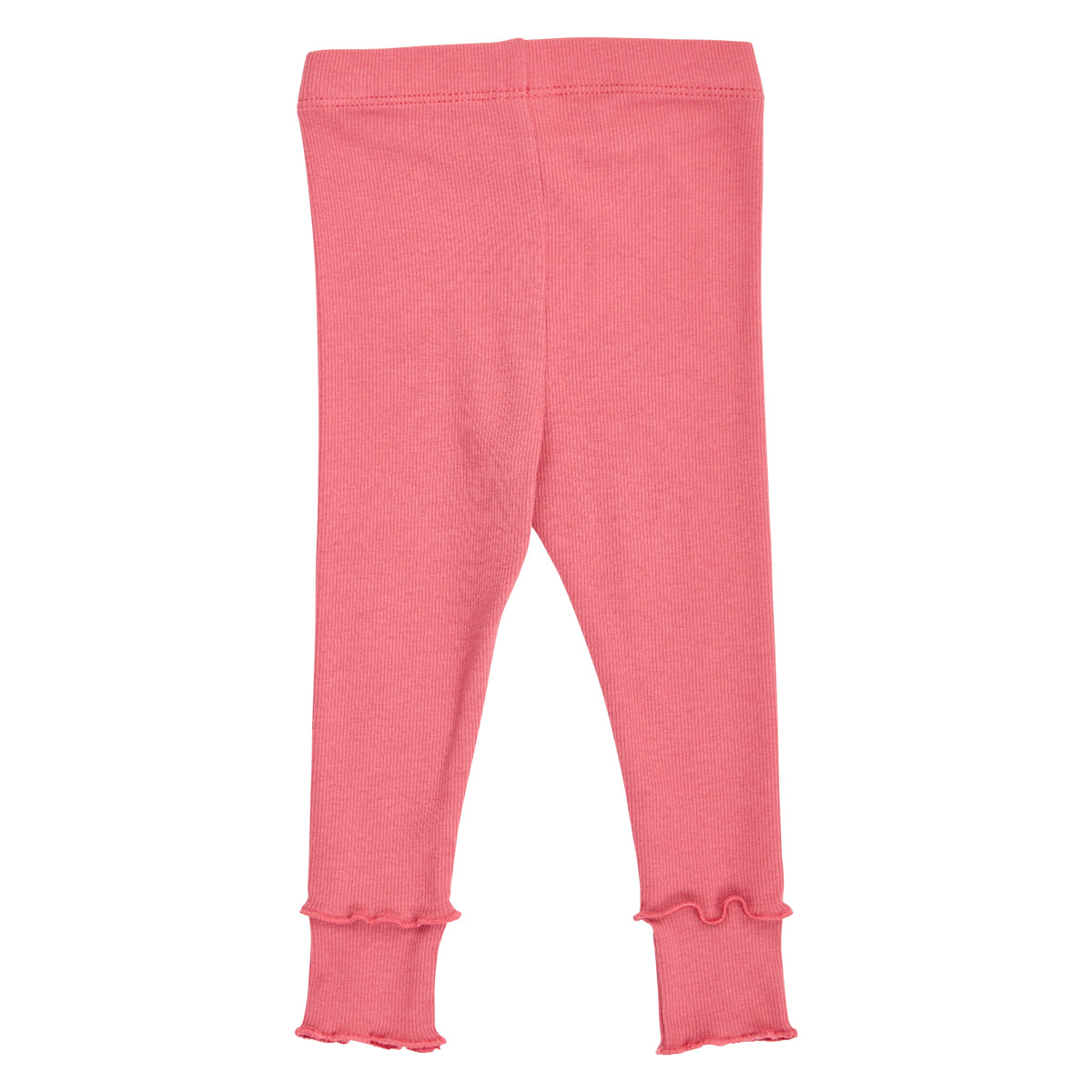 Cozy Me riffluprjónaðar vaxtarleggings fyrir ungabörn í litnum Barokkbleikur - bakhlið
