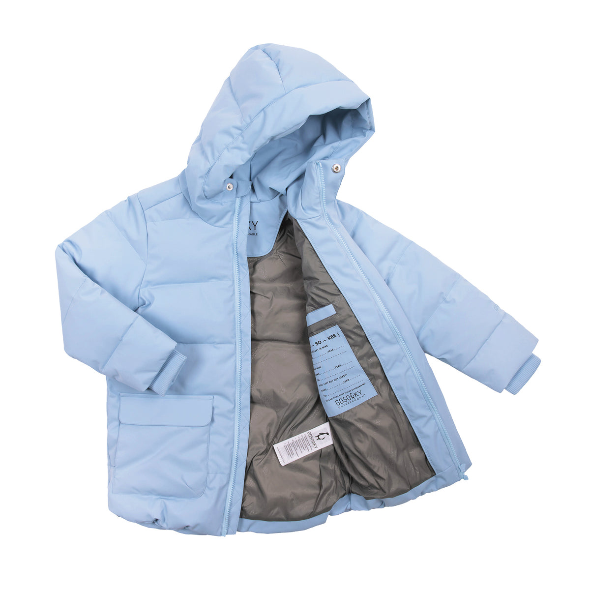 TIGER EYE Vatnsheld úlpa | Chambray Blue – flíkin opin