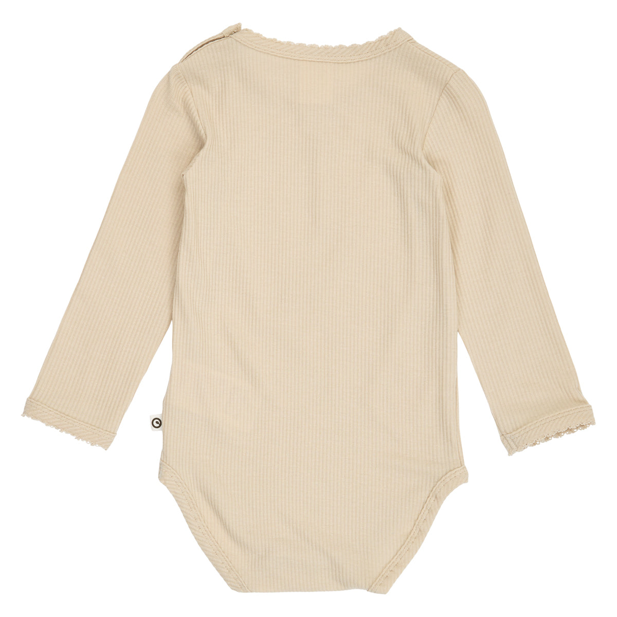 Mellow Picot síðerma Tencel-samfella í litnum Eik - bakhlið