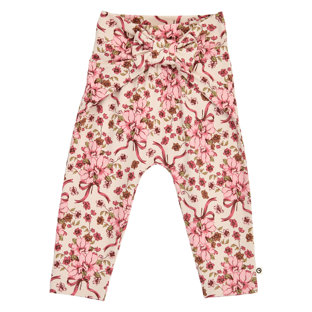 Bouquet blúndubuxur fyrir ungabörn í litnum Eik / fölbleikur / barokkbleikur - framhlið