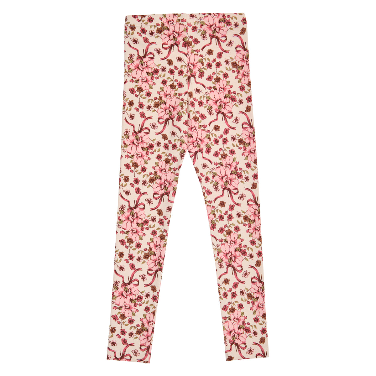 Bouquet leggings í litnum Eik / fölbleikur / barokkbleikur - bakhlið
