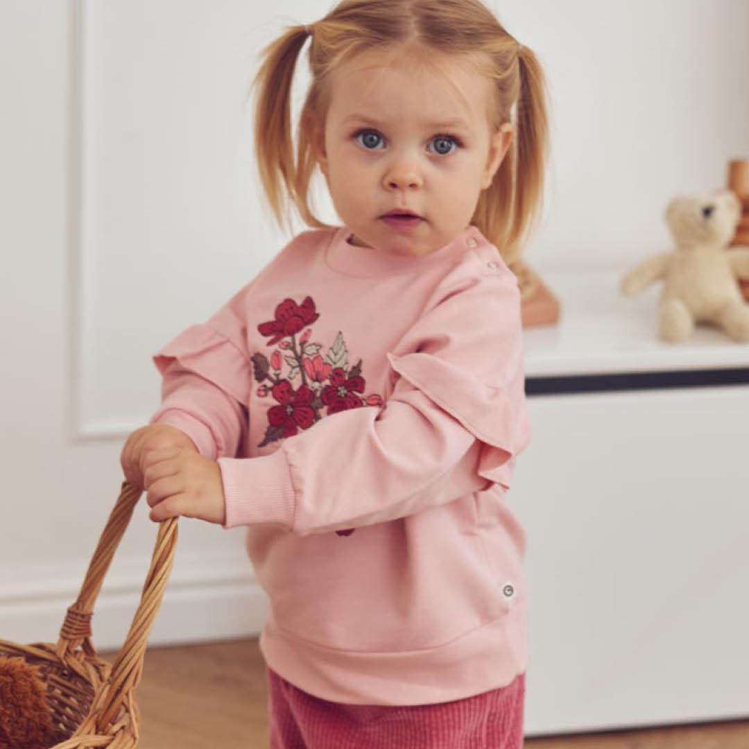 Barn í Velora peysa fyrir ungabörn í litnum Fölbleikur
