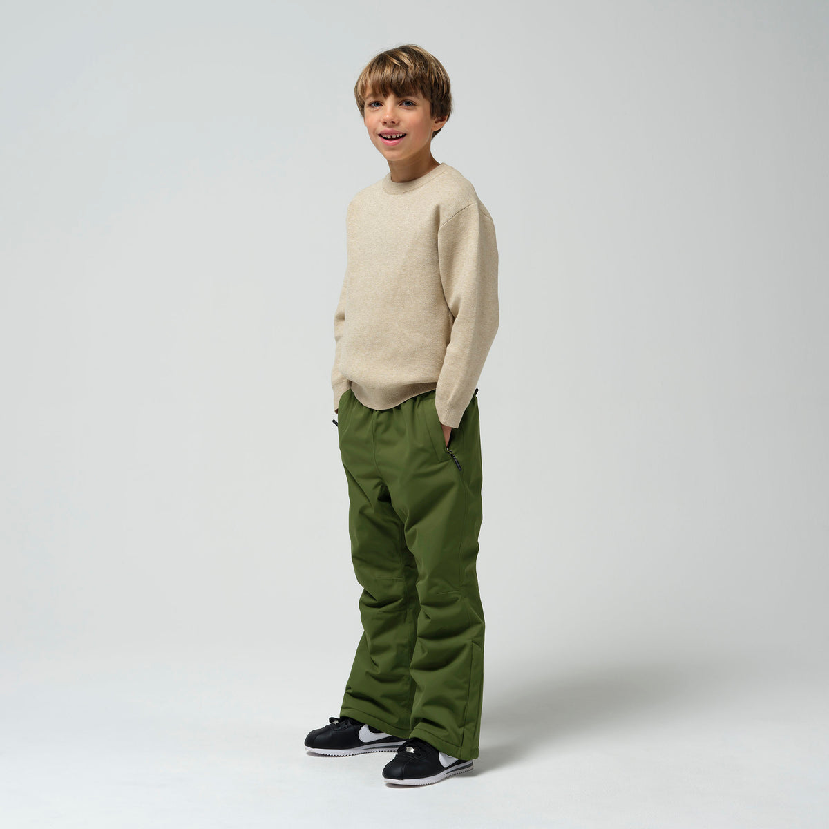 TOP DOG Fóðraðar vatnsheldar buxur | Pesto Green – stúdíómynd 2