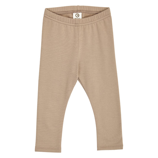 Cozy Me leggings úr sweat-efni fyrir ungabörn í litnum Valhneta - framhlið