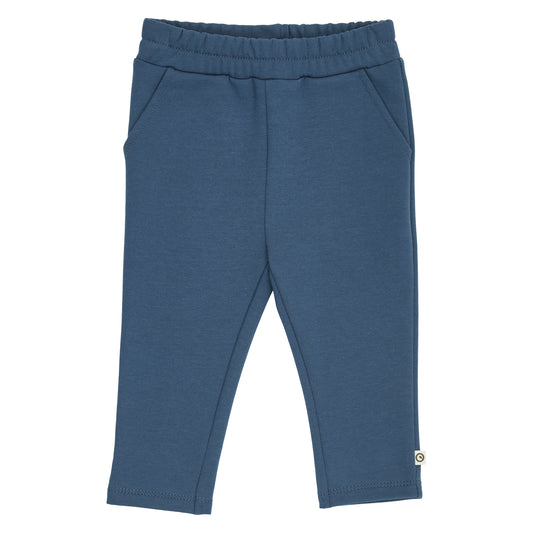 Cozy Me chino-buxur úr sweat-efni fyrir ungabörn í litnum Dökkblár - framhlið