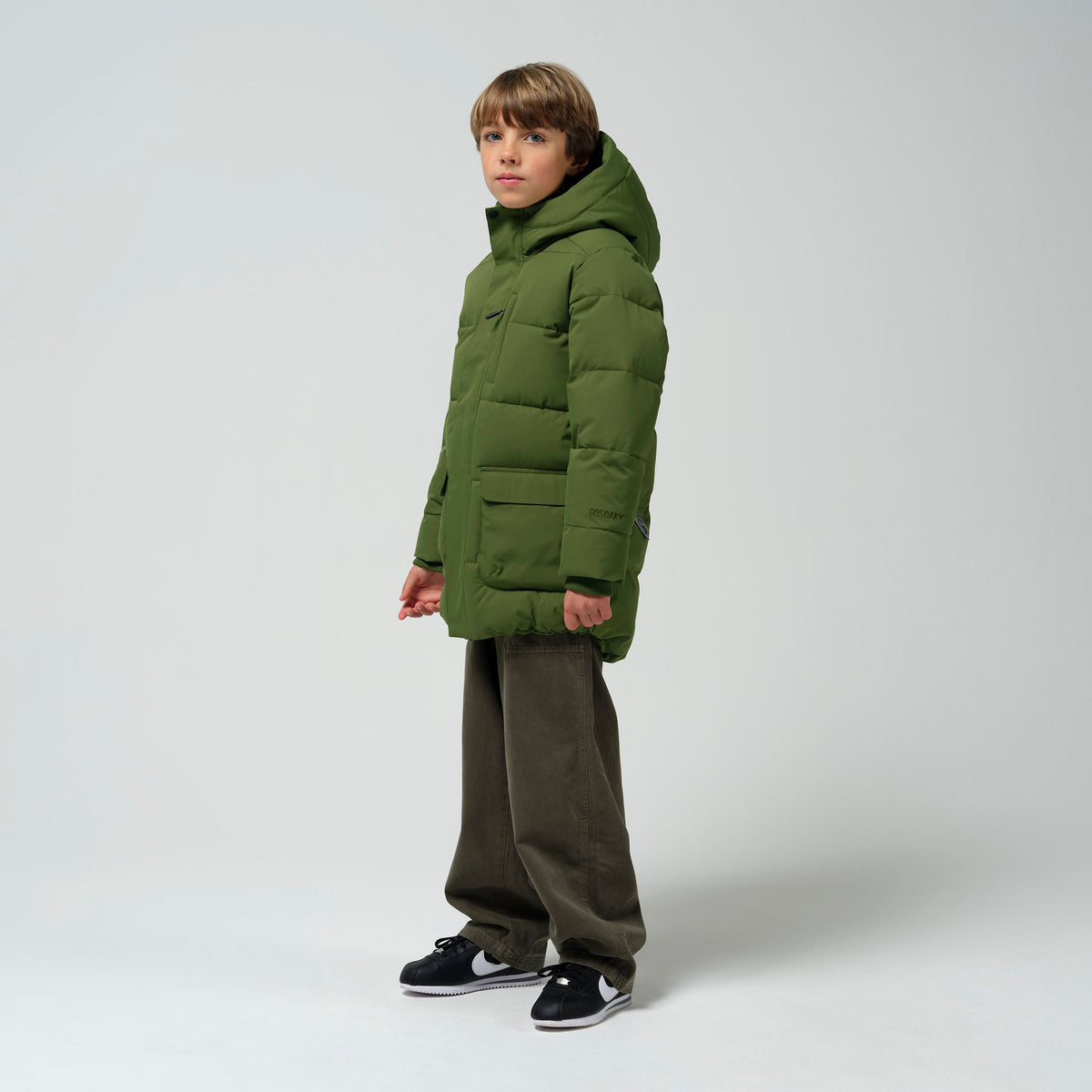 TIGER EYE Vatnsheld úlpa | Pesto Green – stúdíómynd 4