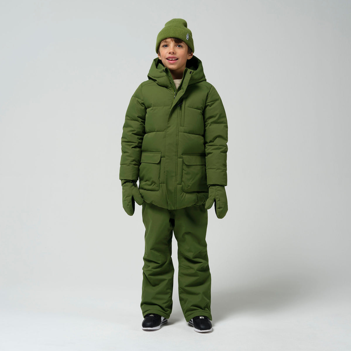 TIGER EYE Vatnsheld úlpa | Pesto Green – stúdíómynd 7