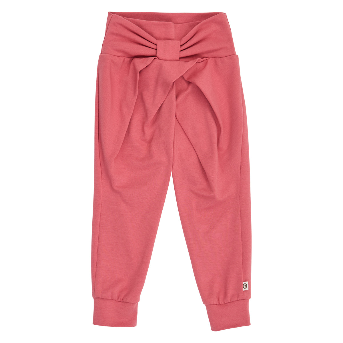 Cozy Me buxur með slaufu fyrir ungabörn í litnum Barokkbleikur - framhlið