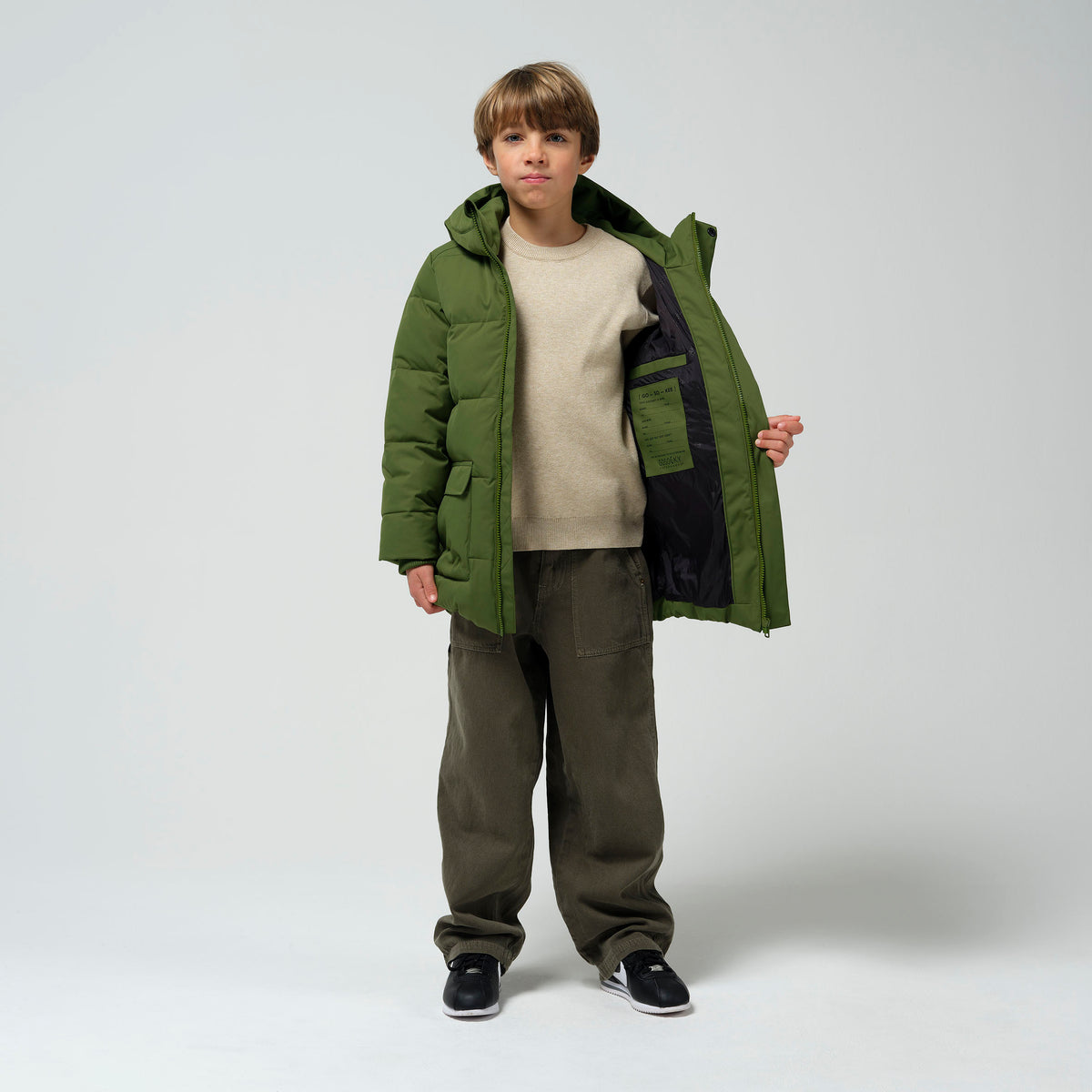 TIGER EYE Vatnsheld úlpa | Pesto Green – stúdíómynd 6