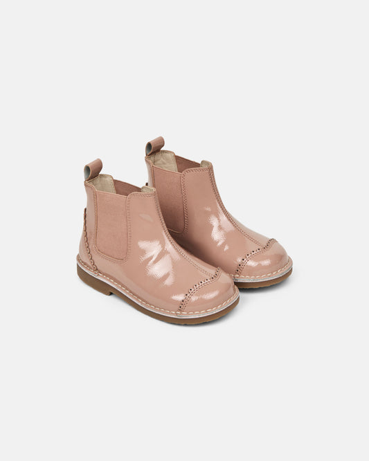 Leðurskór Aura Scallop | Dusty Rose