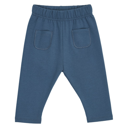 Cozy Me mjúkar vasabuxur fyrir ungabörn í litnum Dökkblár - framhlið