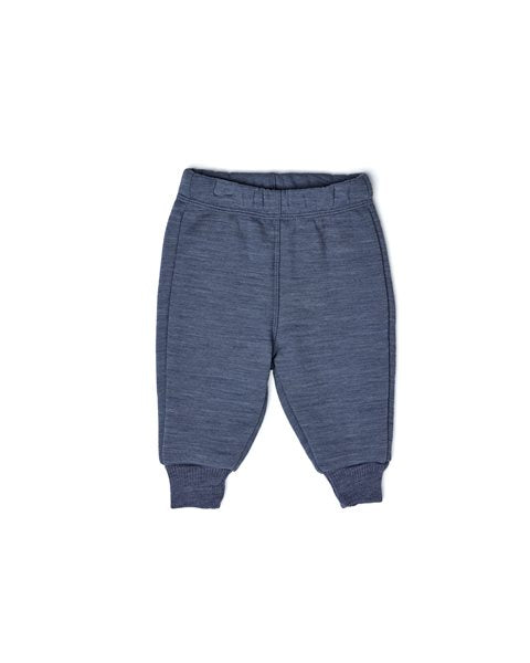 Ullarflísbuxur úr merinoull | Denim melange