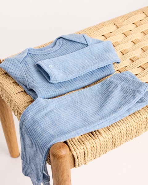 Leggings úr merinoull | Light blue melange